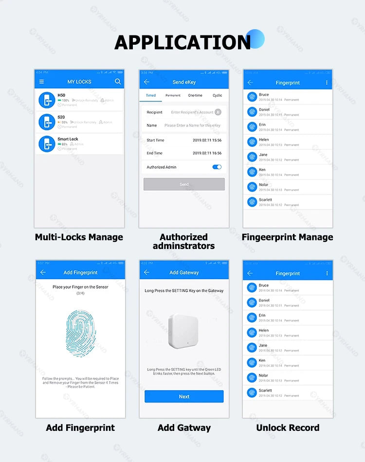 TTlock-Boîte de verrouillage à clé intelligente, sans fil, électronique, application, code numérique, Bluetooth, coffre-fort pour hôte