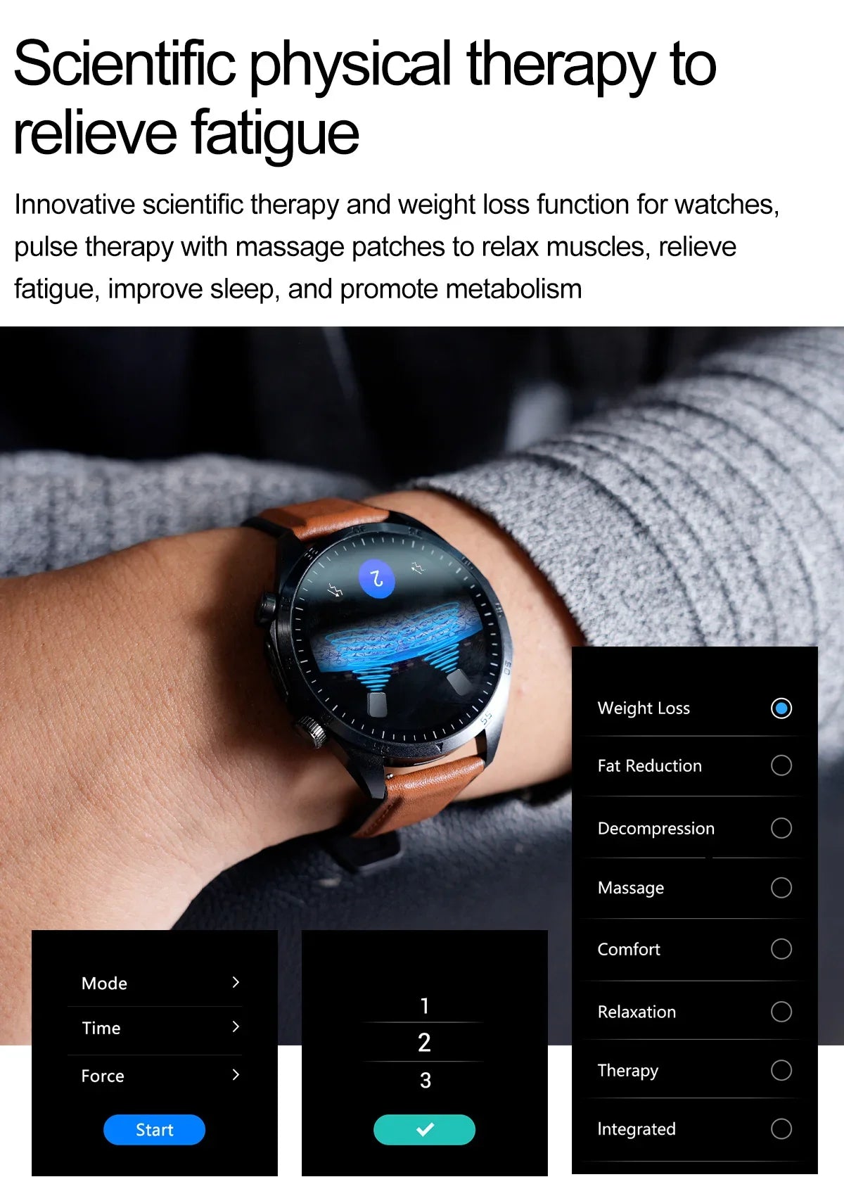 2025 nouvelle montre intelligente hommes pour huawei pression artérielle santé montre CES sommeil pulsé thérapeutique acide urique lipides sanguins graisse corporelle