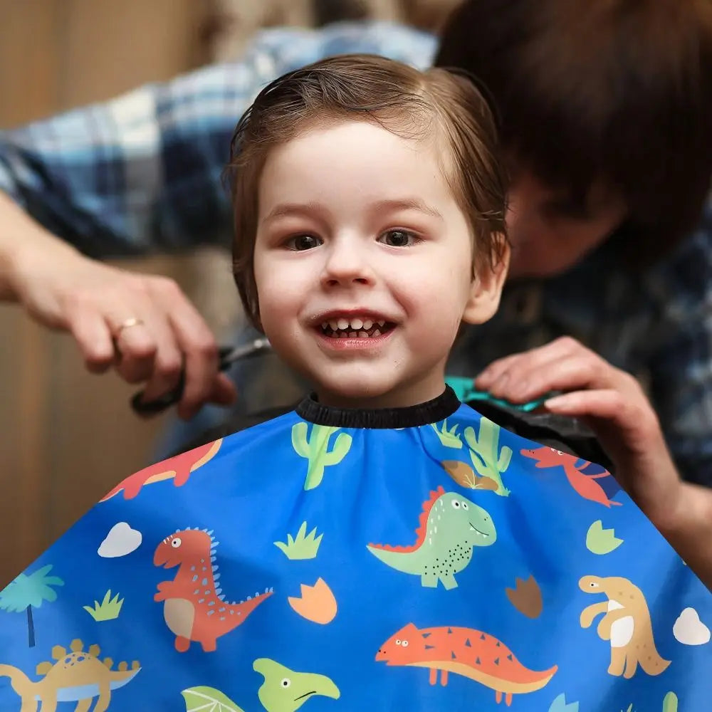 Cape de barbier professionnelle pour enfants, accessoires durables, cape de coupe de cheveux mignonne, imperméable, salon de coiffure