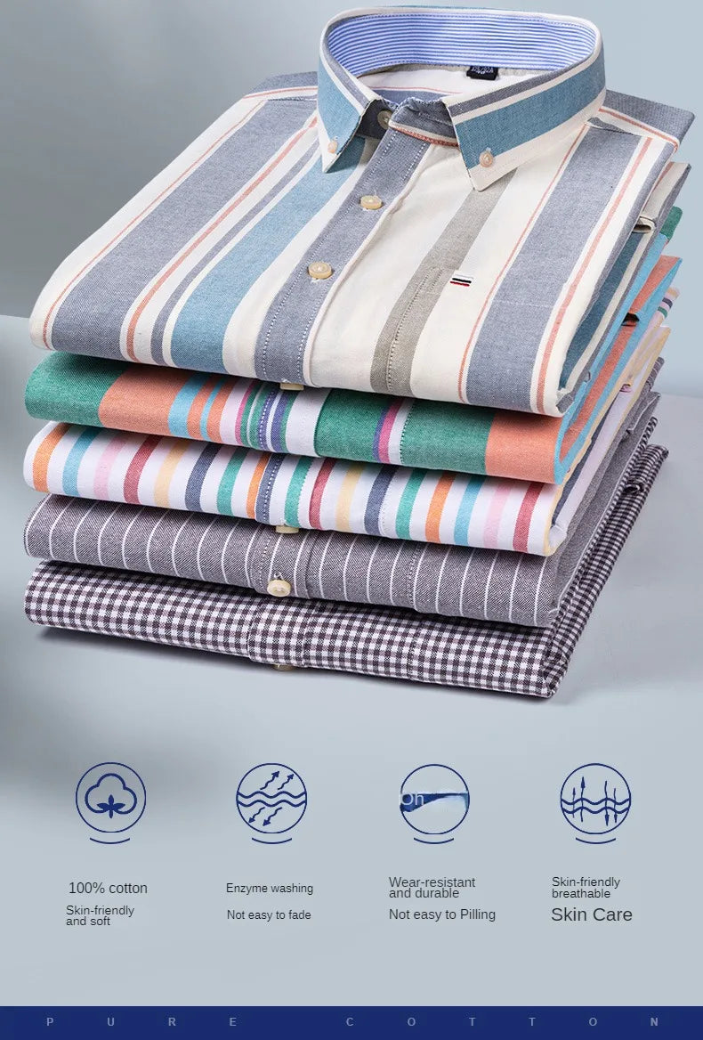 2024 mode hommes travail affaires marque Chemise hommes Plaid coton tenue décontractée chemises coupe ajustée à manches longues boutonné Chemise Homme