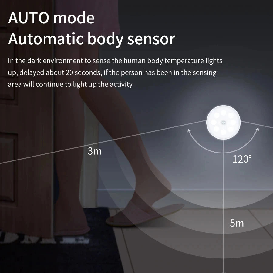 Lampe intelligente avec détecteur de mouvement, Rechargeable par Usb, lumière blanche chaude pour cuisine, escaliers, couloir, placard, chambre à coucher