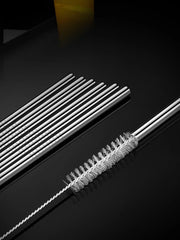 Paille de rechange en acier inoxydable 304, 4 pièces, Compatible avec le gobelet de 30 Oz 40 Oz, 4 pailles réutilisables avec brosse de nettoyage