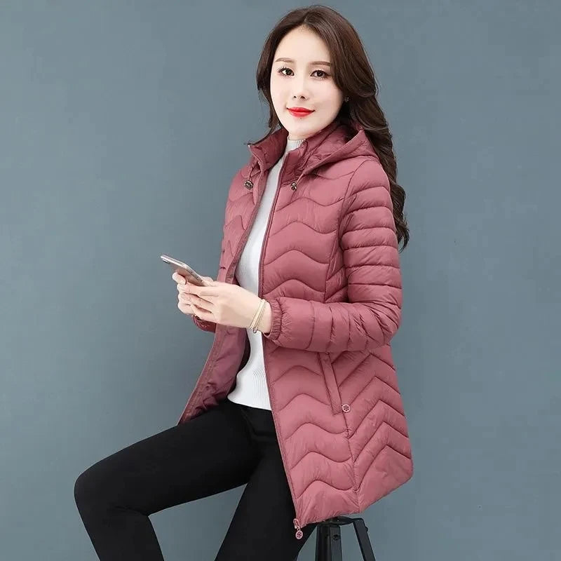 2025 nouvelle veste d'hiver de haute qualité pardessus stand-callor manteau femmes mode vestes hiver chaud femme vêtements décontracté Parkas