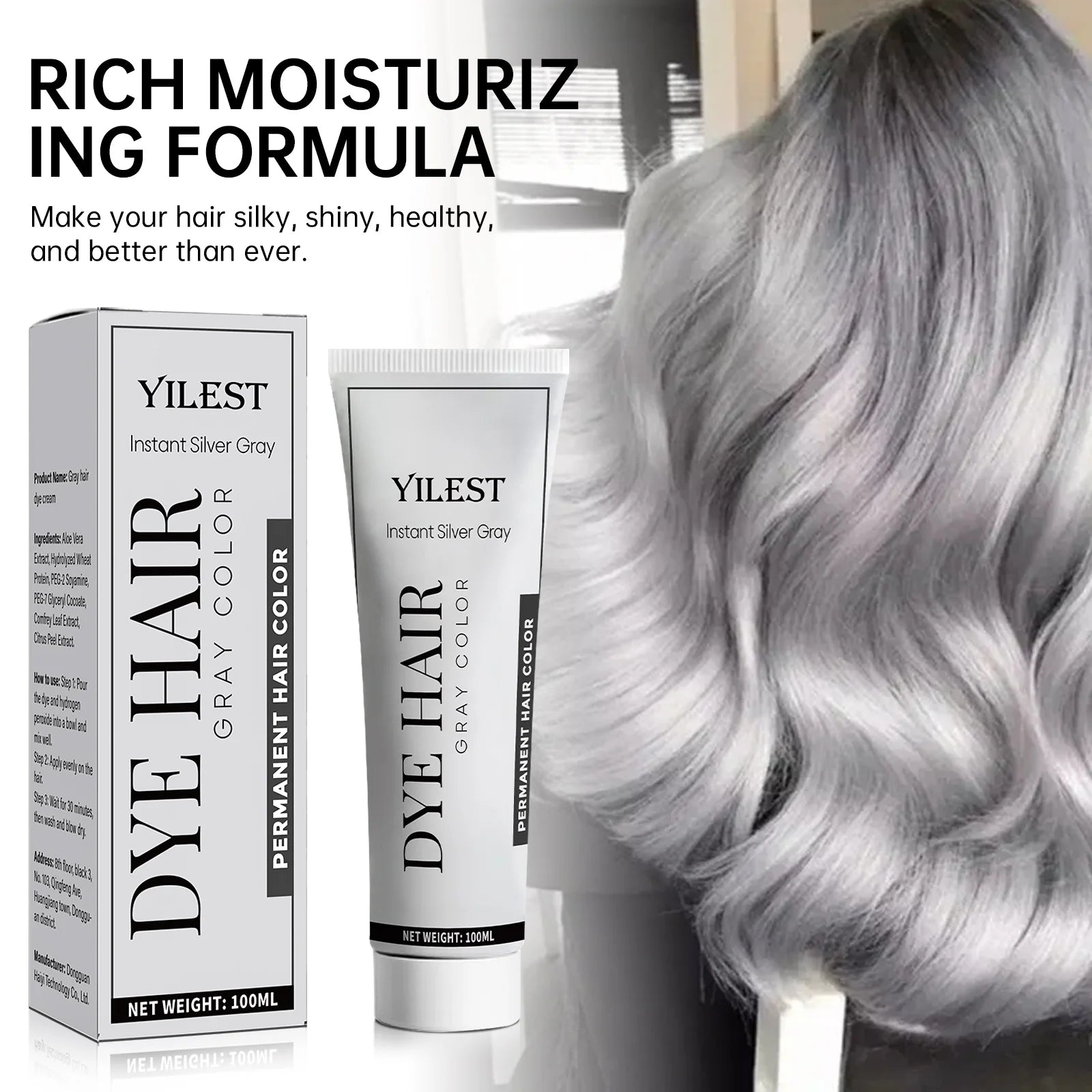 Masque capillaire qui élimine les tons jaunes et nourrit en profondeur les cheveux, améliore la brillance des cheveux et restaure la couleur des cheveux.
