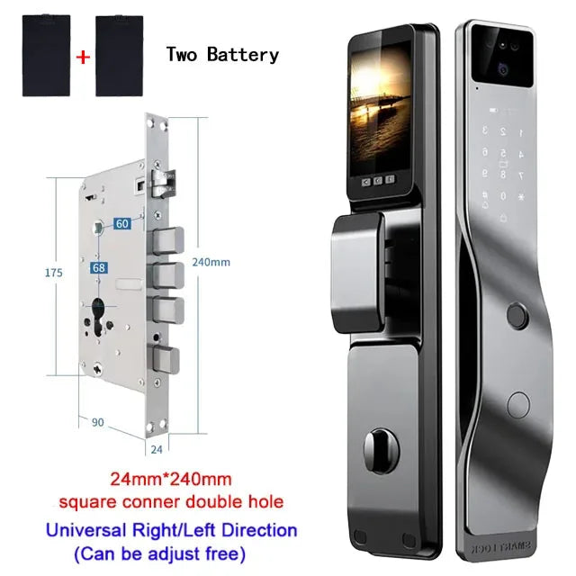 Tuya App serrure intelligente maison antivol porte serrure d'empreintes digitales avec caméra mot de passe serrure grande serrure de porte