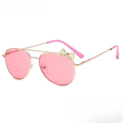 Lunettes de soleil mignonnes pour enfants, monture métallique, mode filles, lunettes de cyclisme en plein air, lunettes de fête, fournitures de photographie