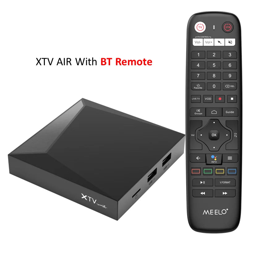 XTV Air nouvelle boîte TV la plus intelligente Amlogic S905W2 Quad Core 1.8 GHz 4K HDR + BT HD LAN 100M AV1 boîte de télévision intelligente XTVAIR