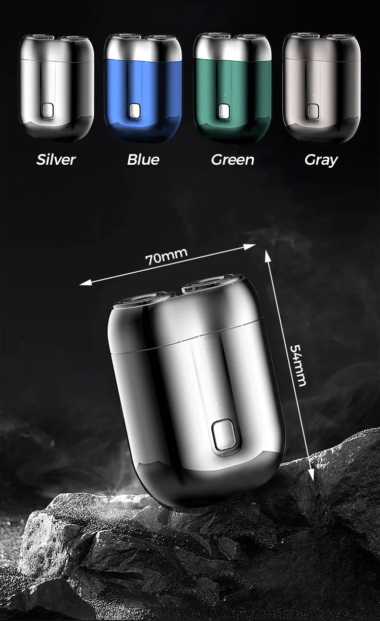 2025 nouveau Mini rasage électrique Double tête amélioré aspiration magnétique hommes USB Rechargeable Portable étanche rasoir