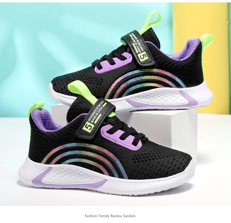 Nouveau Design rouge formateurs chaussures pour enfants filles confortable plate-forme fille chaussures de sport grande taille 38 enfants baskets de course