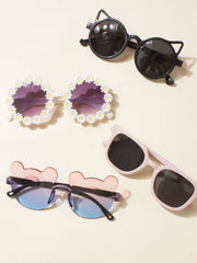 Lunettes de soleil pour bébé, 4 pièces, lunettes de soleil pour bébé garçon et fille, Cool, mignon, cadeau de lunettes de soleil pour bébé, accessoires de printemps, accessoires d'été