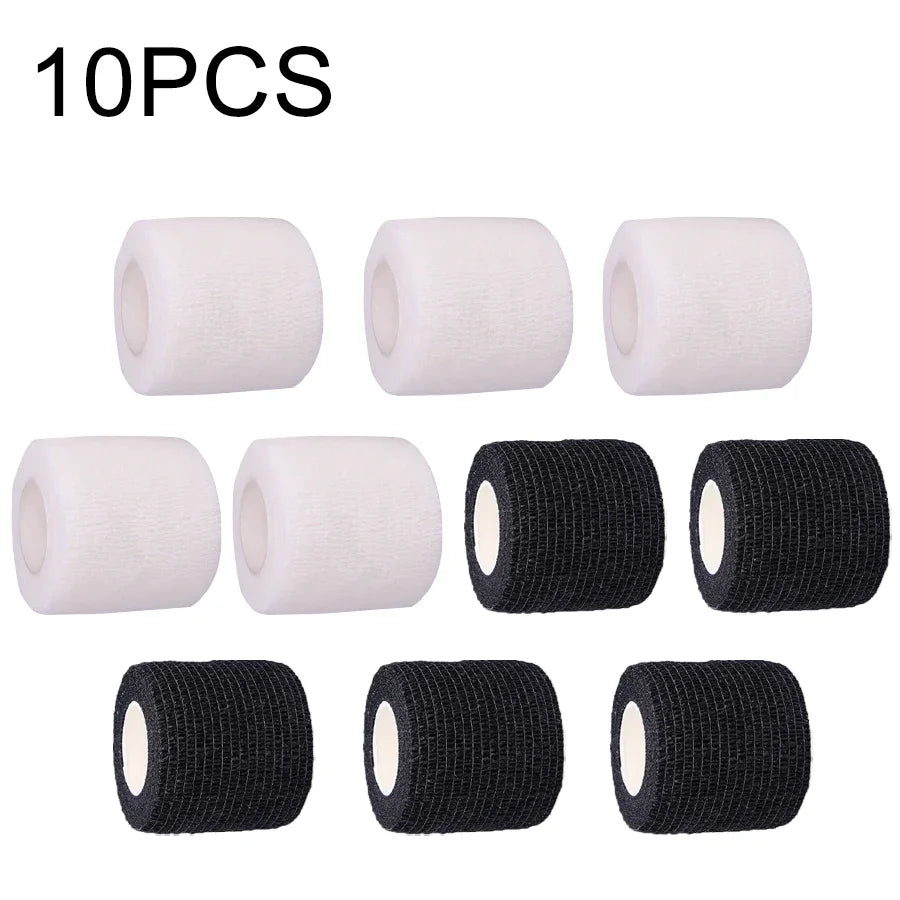 Bandages auto-adhésifs noirs, 10/20 pièces, élasticité cohésive, respirants, imperméables, bande de sport, poignet, cheville, premiers secours