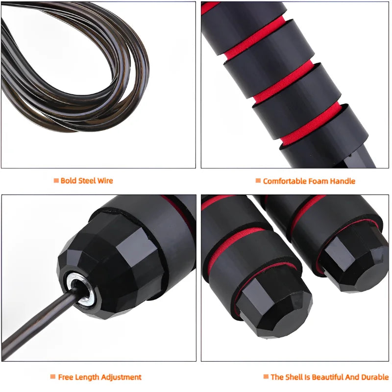 1 pièces la nouvelle corde à sauter fil d'acier exercice de saut réglable saut Fitness entraînement entraînement équipement de Sport à domicile sans enchevêtrement
