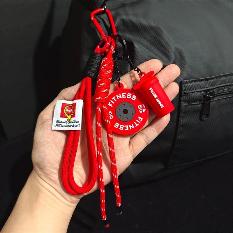 Porte-clés de Fitness pour les amateurs de gymnastique, cadeau Premium, accessoires pour les amateurs de sport, sacs d'entraînement, bouteilles d'eau, boucle en forme de D