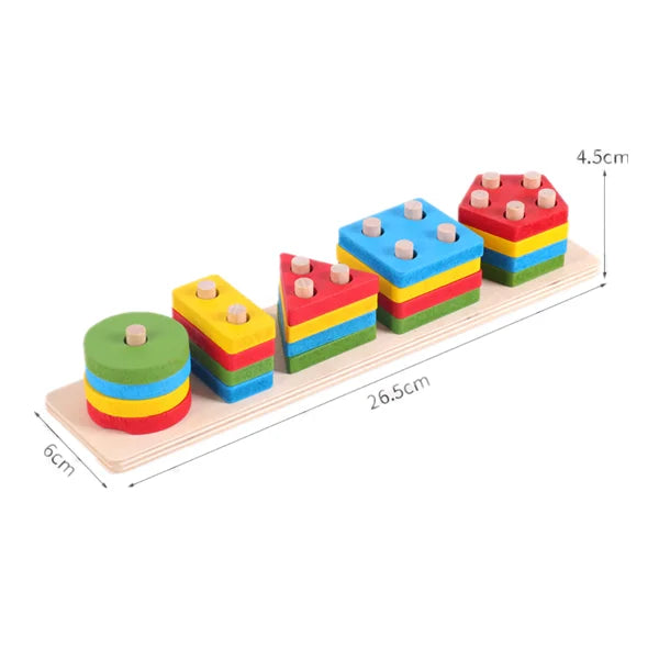 Jouets éducatifs en bois Montessori pour enfants de 1 2 3 ans jouets pour bébés Puzzles en bois 3D jouet d'apprentissage pour bébés jeu de Puzzle pour enfants