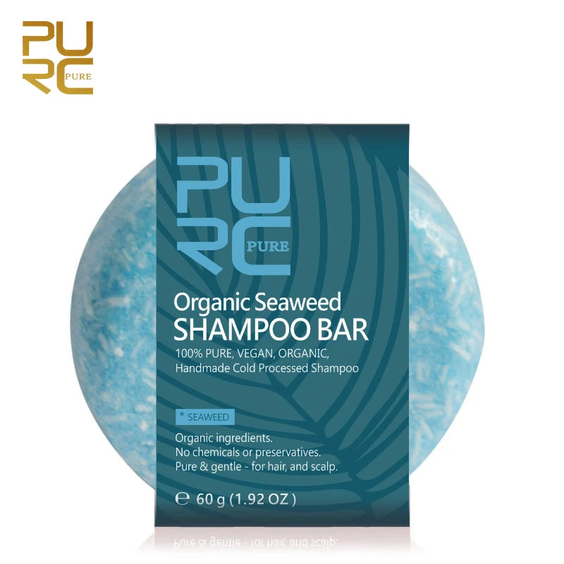 PURC-Shampoing en Polygonum pour Cheveux Gris et Blanc, Barre de Traitement du Cuir oral elu, au Charbon de Bambou de Regina, Solide, 60g