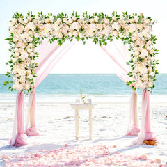 100cm bricolage fleur de mariage décoration murale Arrangement fournitures pivoines en soie Rose artificielle rangée florale décor mer arc toile de fond