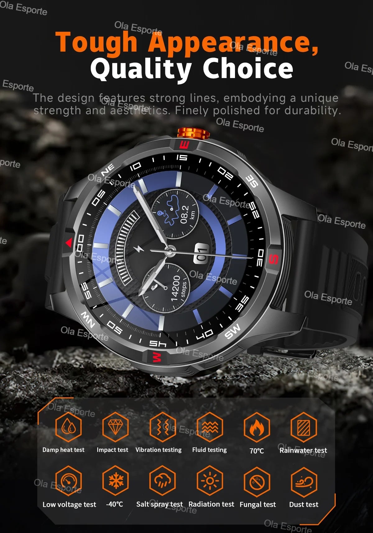 Montre intelligente 2025 boussole étanche surveillance de la santé et du sommeil grande capacité de batterie plus de 100 Modes de Sport hommes femmes Smartwatch en plein air