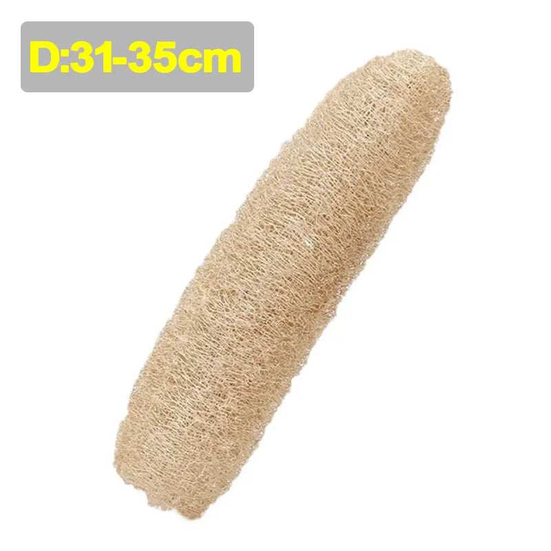Éponge Loofah Luffa naturelle, biodégradable, forte, nettoyage, longue, antiadhésive, artefact de vaisselle, Pot, brosse, serviettes de vaisselle