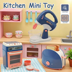 Ensemble de jeu de cuisine électrique interactif pour enfants, Mini Simulation d'appareils ménagers, jouet léger, cadeau, jeu de rôle de cuisine