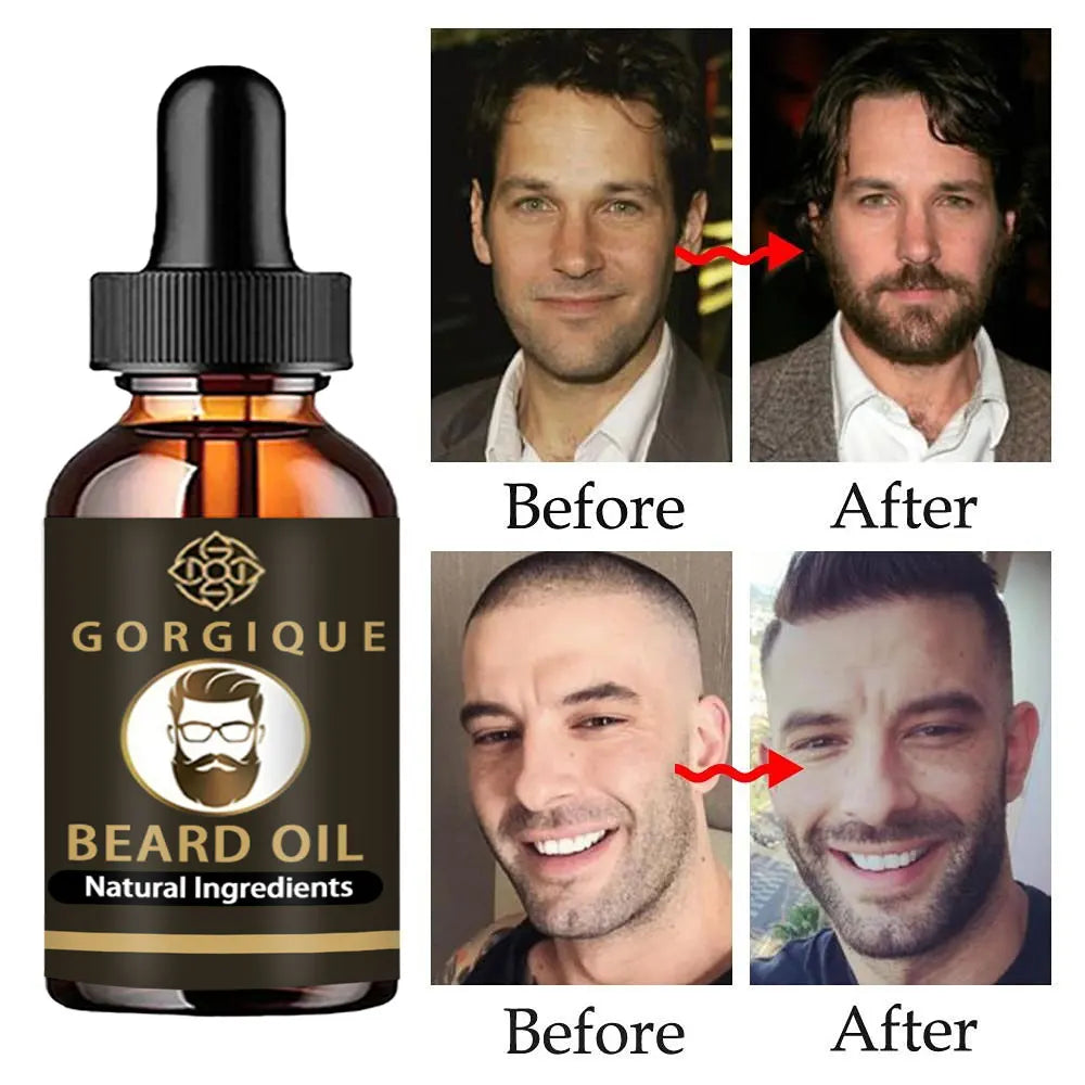 Huile naturelle pour la croissance de la barbe pour hommes, hydratante, lissante, outils de croissance des cheveux, revitalisant pour messieurs, soins pour la barbe