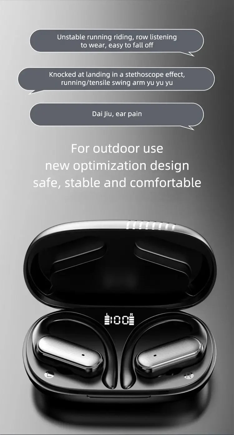 A520 Wireless Bluetooth Headphones, High-Quality Earplugs, Sweatproof, Touchscreen, Light-Up, Mini HD Stereo Sound Quality, Universal Headphones