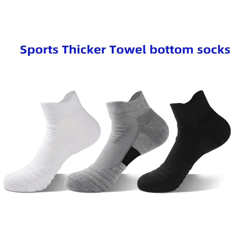 1/3 pairs of men's non-slip football socks, cotton socks, short and long tube, breathable and deodorizing sports socks, sizes 39-45