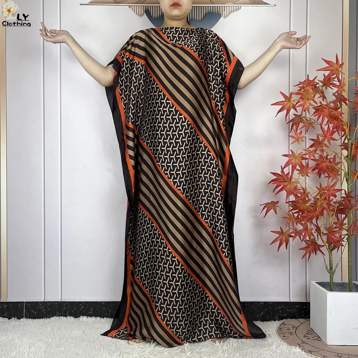 Muslim abayas with belt for women, African maxi dress, elegant evening dress, soft printed turban, new fashion, 2023