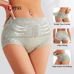 Flarixa dentelle taille formateur ventre contrôle culotte de sous-vêtements femmes bas Abdomen corps Shaper slips avec crochets respirant hanche ascenseur