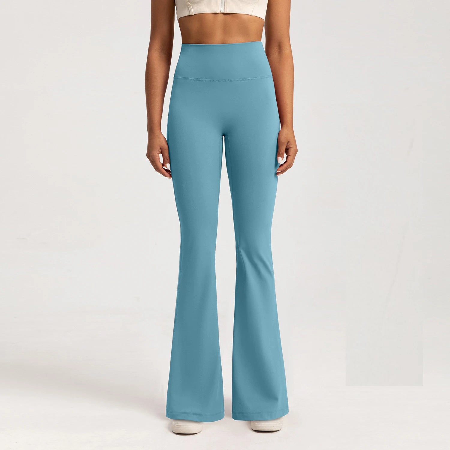Premium Yoga Leggings, High-Waisted Slim Yoga Pants, Wide-Leg Breathable Bottoms, Casual Gym Sport Bell Leggings for Women