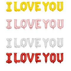 Bannière de lettres I Love You de 16 pouces, ballons de décoration Big Love pour la saison de mariage, fiançailles, cadeau de mariée, fête des mères