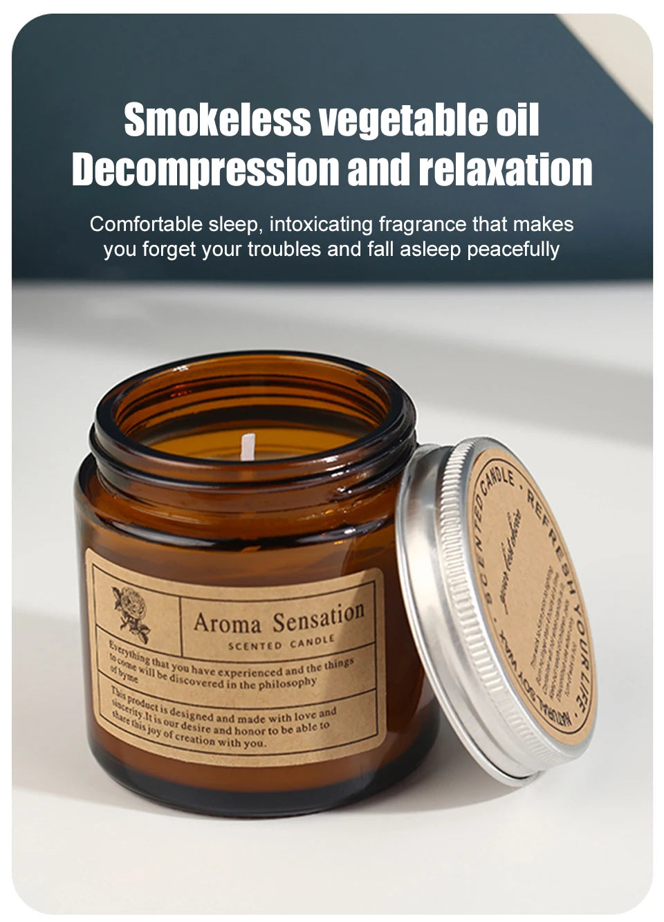 Aromatic, smokeless scented candle, handmade soy candle, warnings below, glass cup, home decoration, festival, wedding, birthday party gift