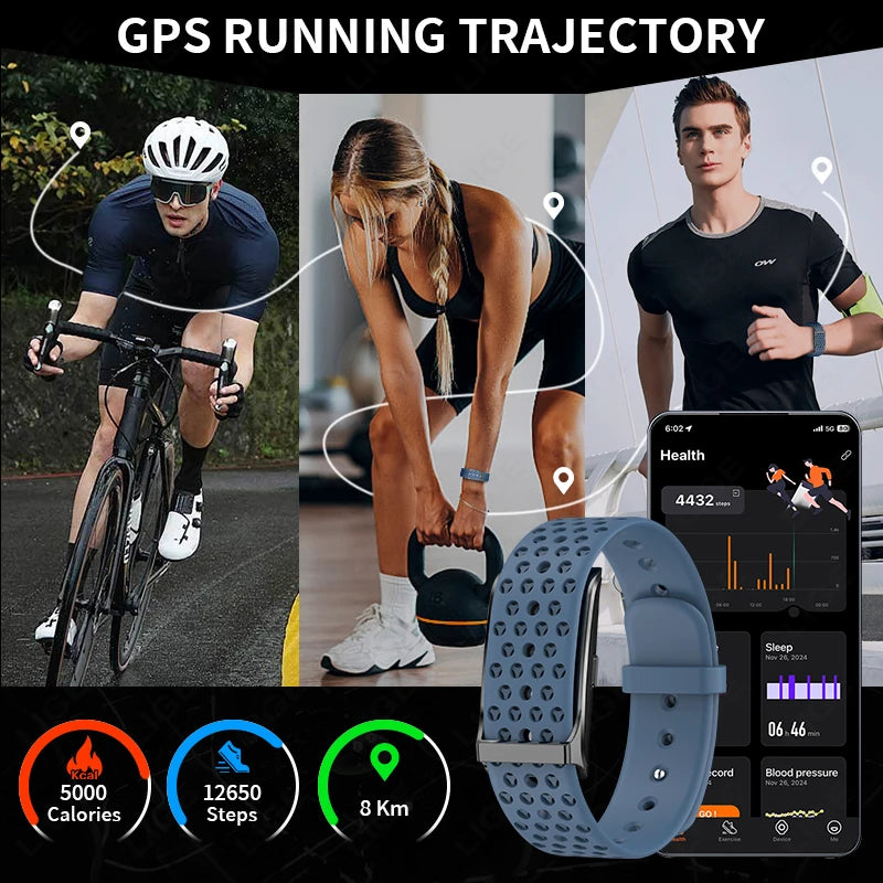 LIGE sans écran Bracelet intelligent fréquence cardiaque pression artérielle moniteur de sommeil podomètre sport Fitness Tracker hommes femmes Smartwatch 2025