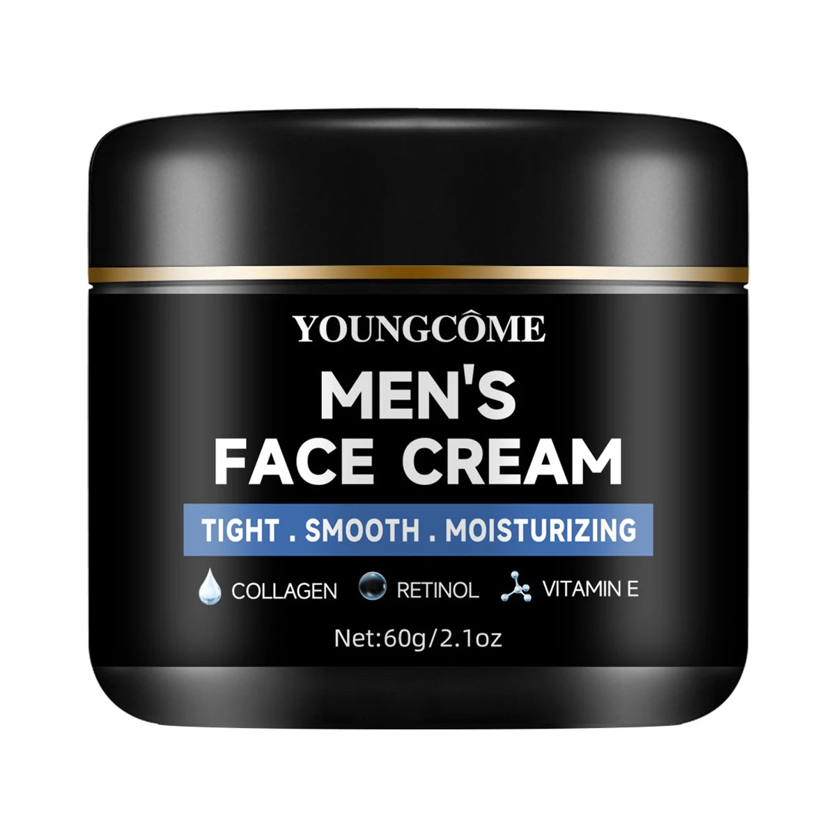 Crème hydratante au collagène pour hommes avec rétinol et vitamines, crème hydratante rafraîchissante et anti-rides