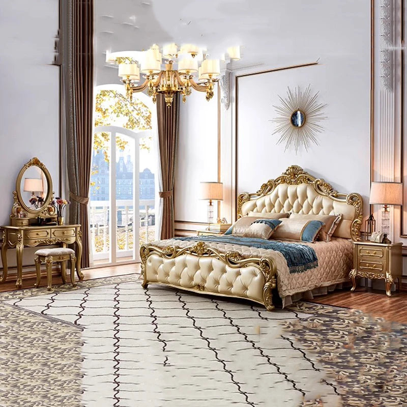 Ensemble de chambre à coucher design moderne princesse pour filles, literie double haut de gamme, luxe, meubles nordiques existants