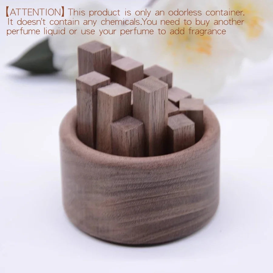 Diffuseur d'arôme en bois sans parfum, accessoires pour la maison, décoration de chambre, ornements en bois, aromathérapie, voiture, étiquettes d'air, décorations