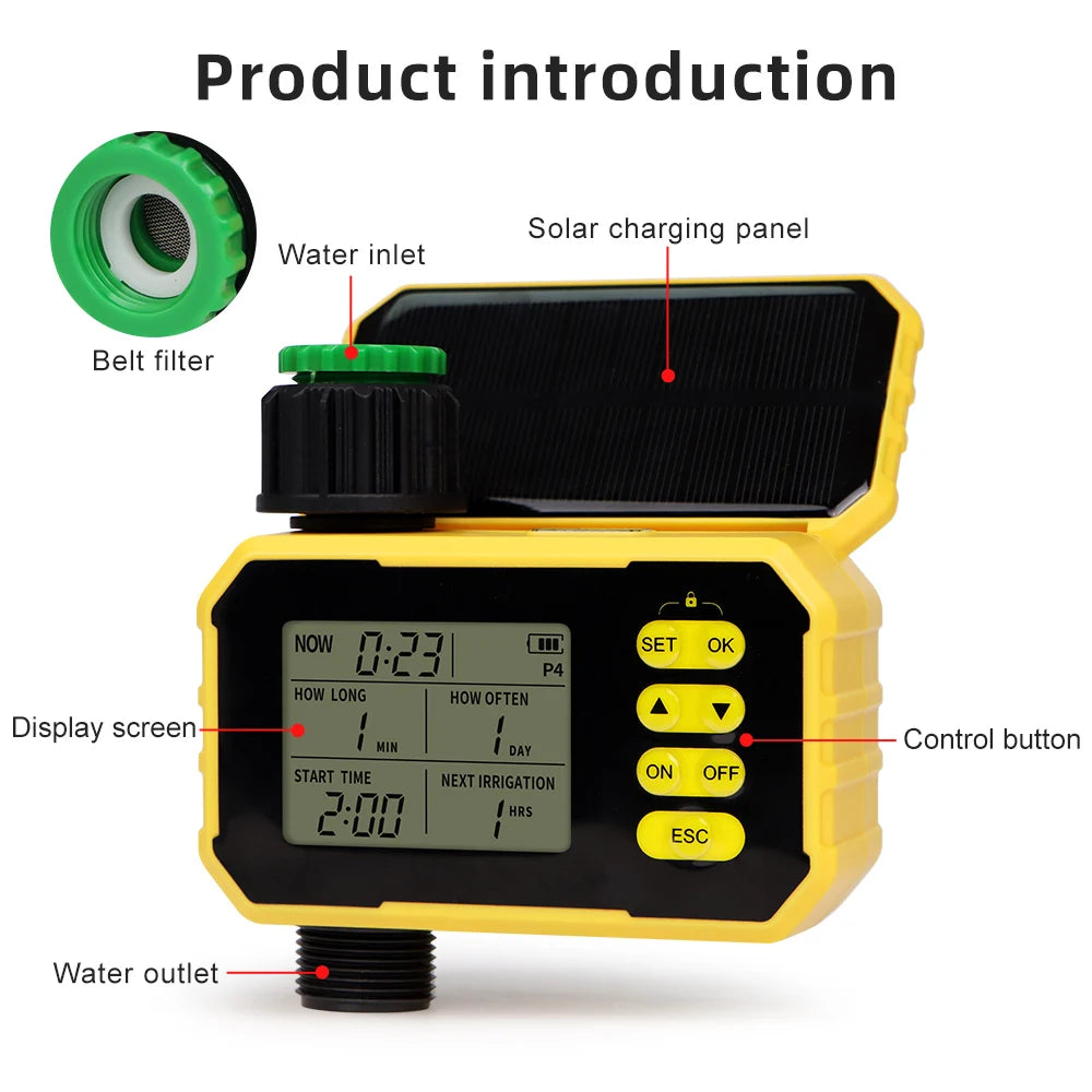 Solar Irrigation Synchronization Controller, Smart Existing System for Garden, Valve with Rain Sensor, WIFI