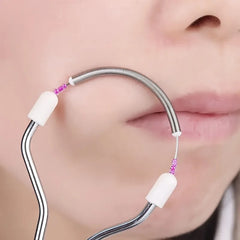 Facial hair remover for women, removes unwanted hair on the upper lip, chin, face, portable spring hair remover for smooth skin