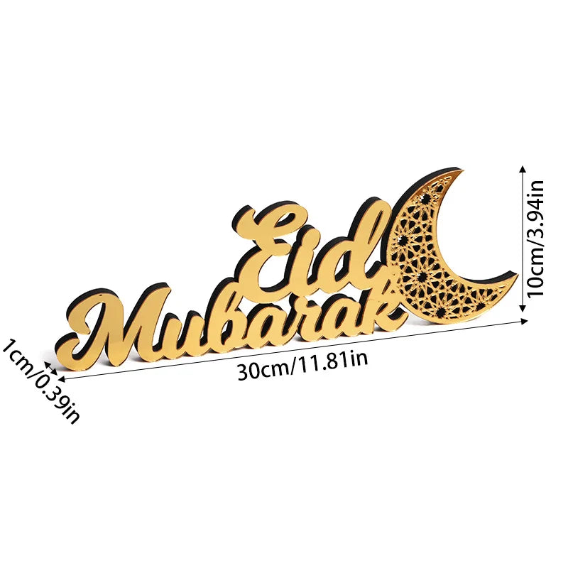Ornement acrylique du Ramadan Mubarak 2025 Eid Mubarak Ramadan Kareem, décoration pour la maison, décor de fête musulmane islamique, cadeau Eid Al Adha