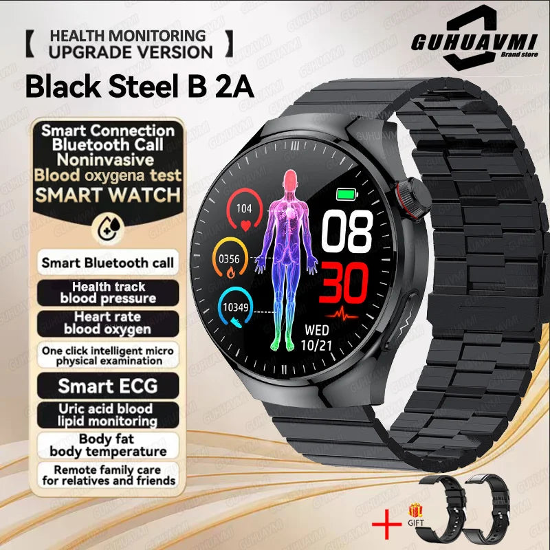 Nouvelle surveillance de la santé montre intelligente examen physique santé Wacth pression artérielle ECG + PPG Sport appel Smartwatch pour Android iOS