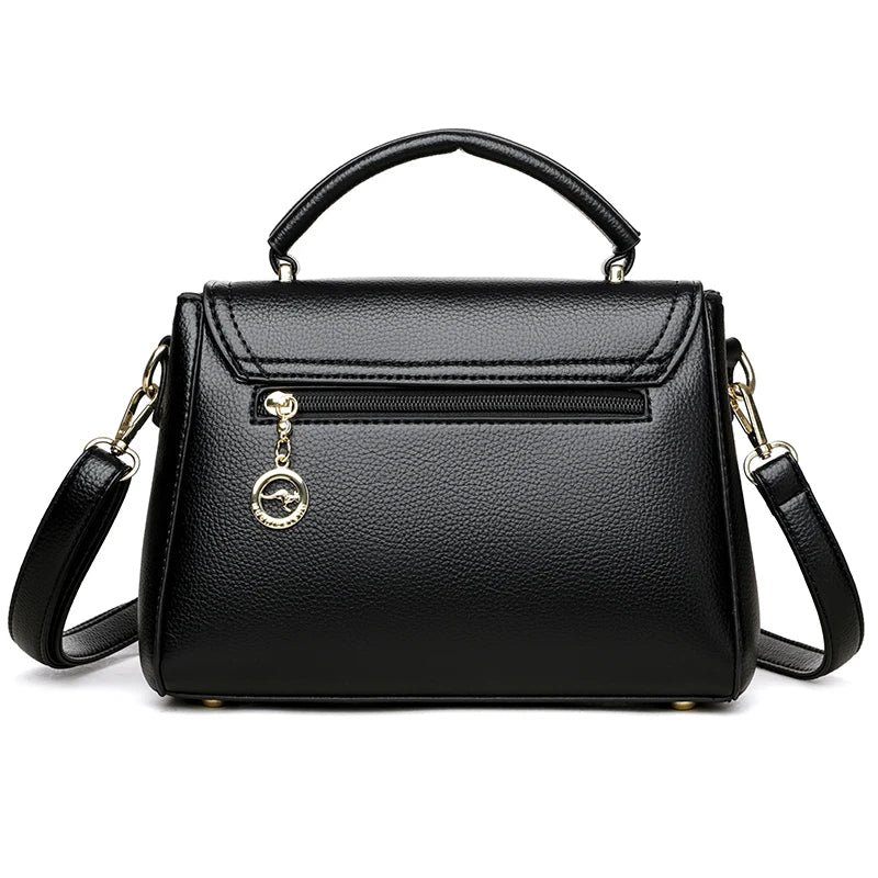 Women's soft leather top-handle bags, luxury design, insider messenger bags, high-quality handbags and purses, CommConsul Handbag 