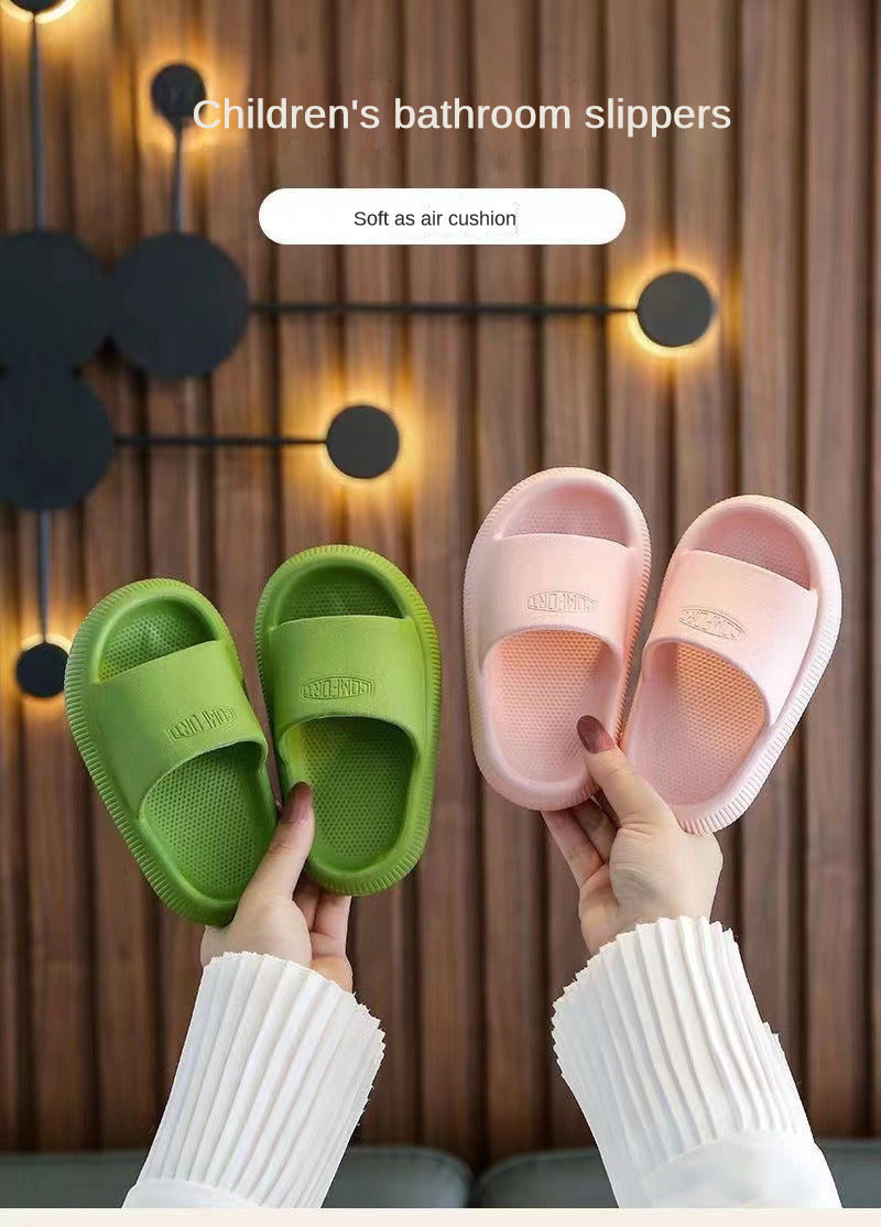 Pantoufles de salle de bain pour enfants, couleur unie, antidérapantes, semelle souple, pantoufles d'été pour garçons et filles de 4 à 10 ans, pantoufles de maison mignonnes