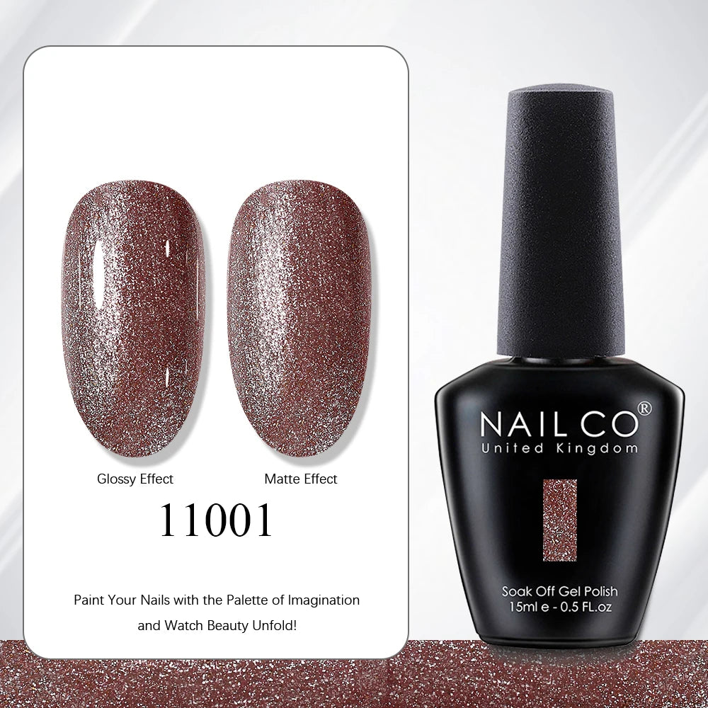NAILCO 15ml Vernis à ongles Gel Vernis Semi Permanent UV Gel Vernis manucure Vernis Nail Art Nude Gel Poliish
