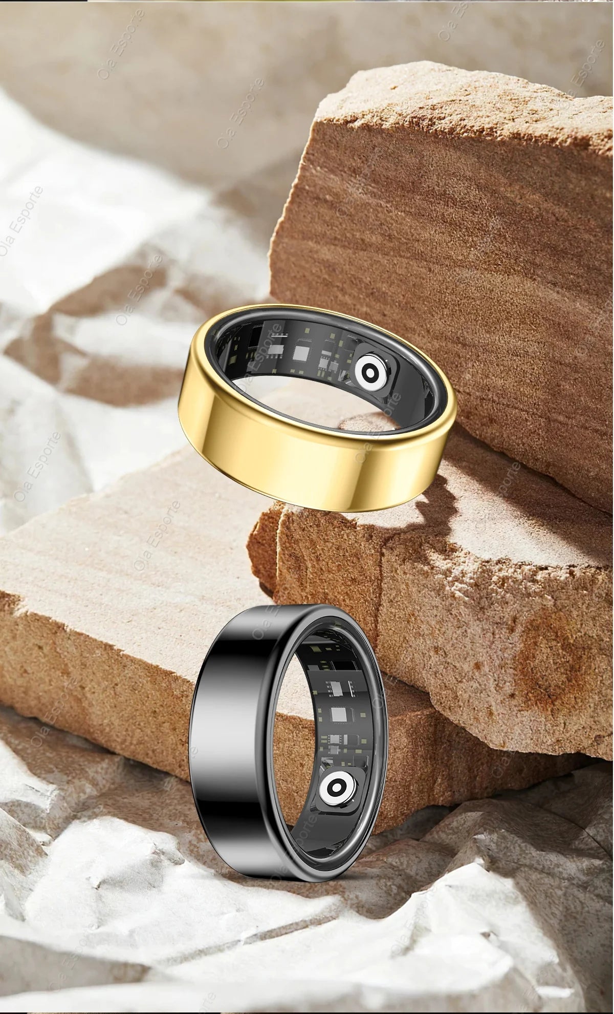 Anneau intelligent de pression artérielle, surveillance de la santé du sommeil, Mode multisport, smartring IP68, étanche, soins à distance pour hommes et femmes