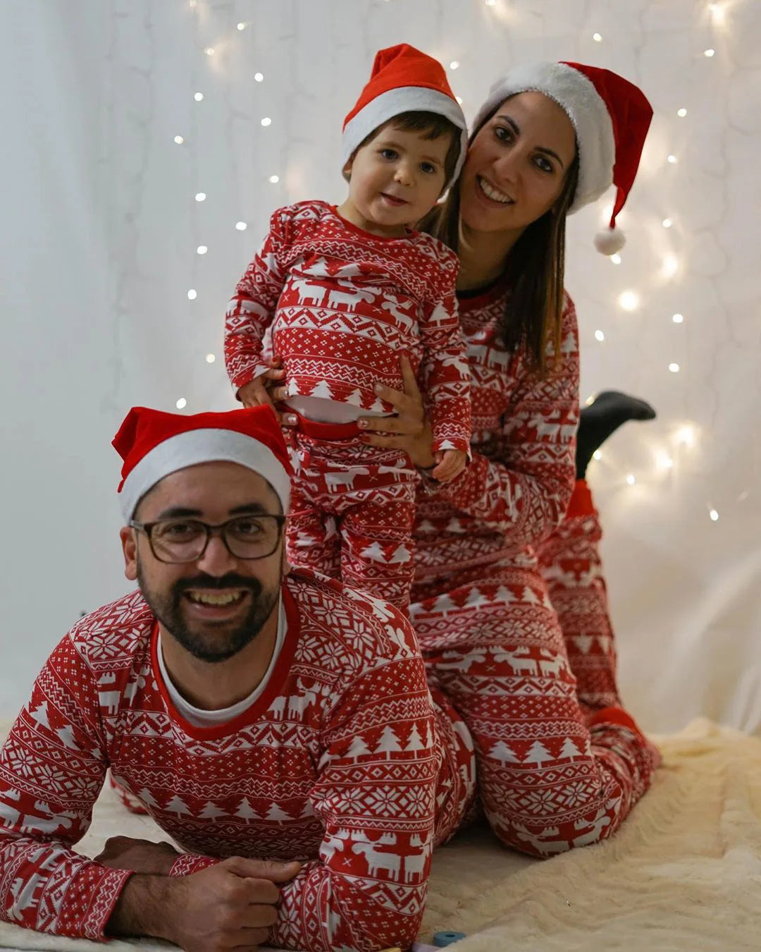 Ensemble de pyjamas parent-enfant, vêtements de Noël, vêtements d'intérieur parent-enfant, impression de Noël, nouveau