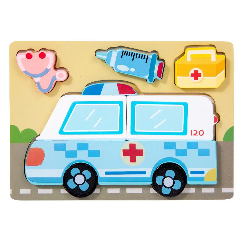 Puzzles en bois Montessori pour enfants, jouets Montessori pour tout-petits de 2 3 4 5 ans, Puzzle 3D, jouet éducatif dinosaure