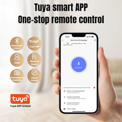 Tuya – serrure de porte intelligente Wifi à empreintes digitales, électronique numérique, carte IC, mot de passe, clé, déverrouillage à distance par application, fonctionne avec Aleax