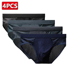 Men's underwear, men's thin and breathable triangle briefs, ice silk briefs, mesh, sexy square angle pants for men's shorts