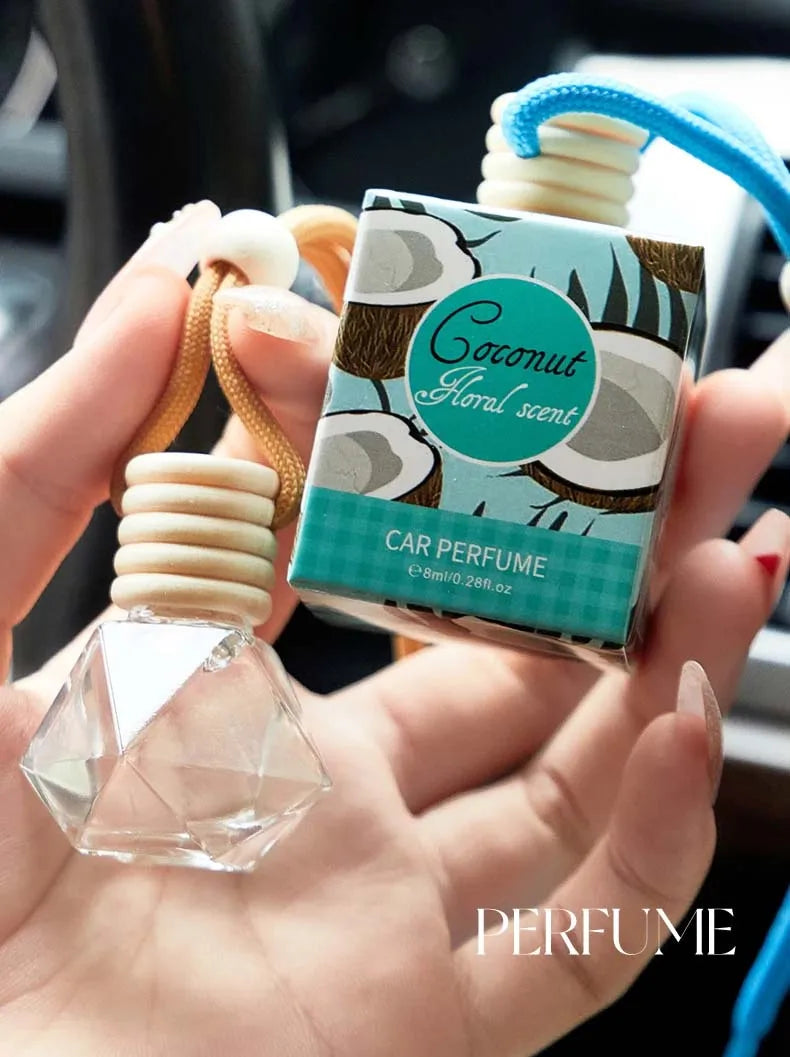 8ml Fresh Natural Car Scent Fruity Car Air Fresheners Sustainable Brand Coconut Peach Scent Jadec Car Pendant Deodorant