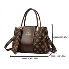 Sac à main de luxe imprimé grande capacité en cuir souple pour femmes, sac à bandoulière de loisirs de styliste pour dames