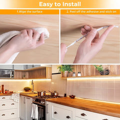 USB DC 5V 2835 LED strip light, white/warm white, with on/off switch, for bedroom, mirror, wardrobe, cabinet, TV